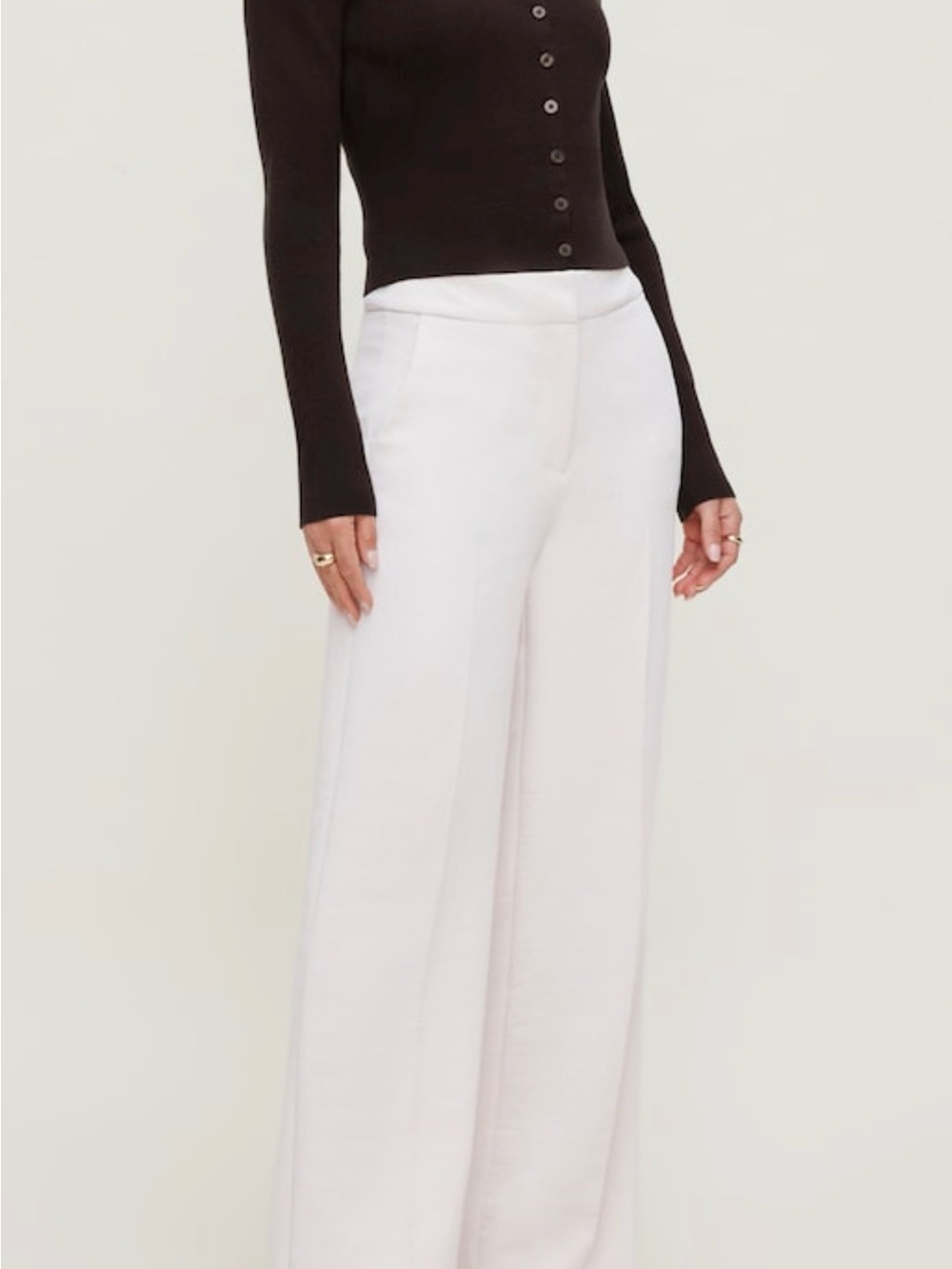 Dynamite Yasmin Airflow Wide-Leg High-Rise Trouser